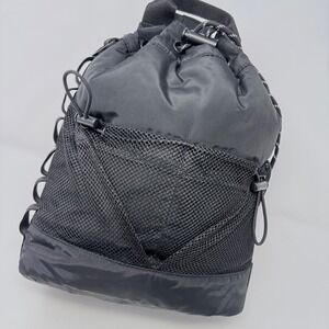 Dagne Dover Nova Drawstring Sling Cross‎ Body Lightweight Gym Bag Black